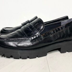 Dolce Vita Elias Black Leather Square Toe Loafer 8